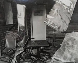 Burned clubroom