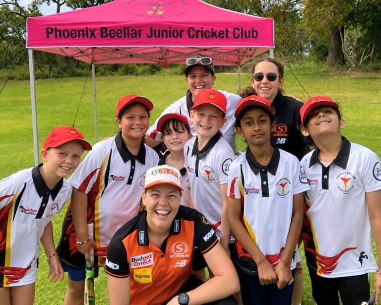 girls team with scorcher ladies